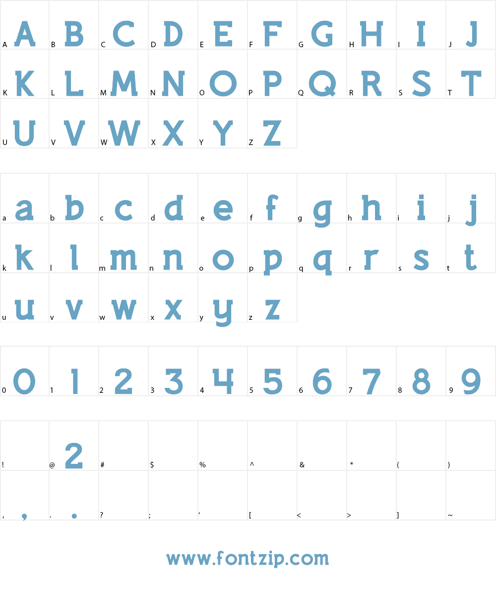 Lifestyle M54 Font Character
